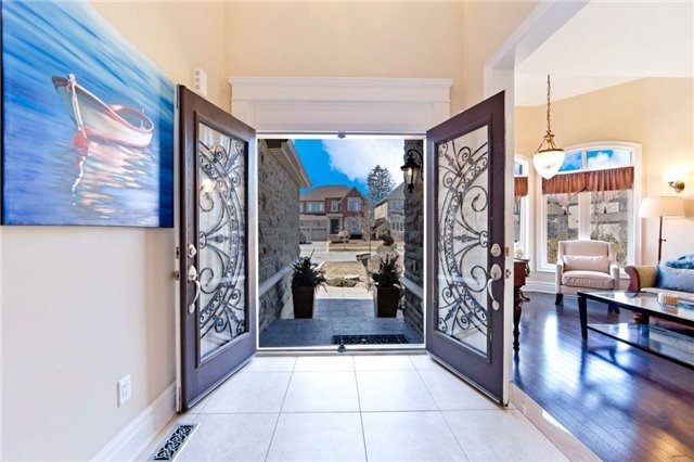 home entrance with double doors